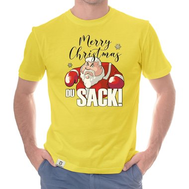 Herren Weihnachts Outfit - Merry Christmas du Sack! - X-Mas Pullover & T-Shirt fr Mnner weiss-T-Shirt 5XL