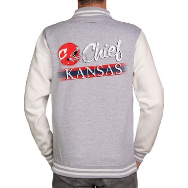 Herren College Jacke - Chief - Kansas schwarz-I-am-a-Chief XXXL