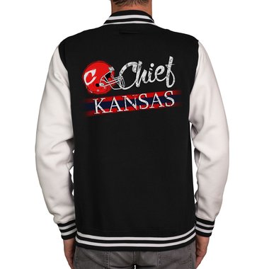 Herren College Jacke - Chief - Kansas schwarz-I-am-a-Chief XXXL