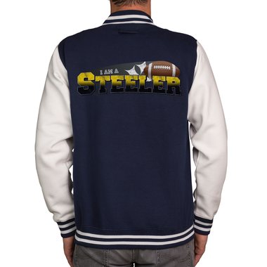 Herren College Jacke - Steeler - Pittsburgh dunkelblau-Steeler XS