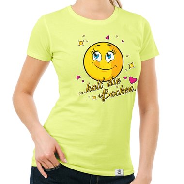 Damen T-Shirts & Hoodies - Halt die Backen - Rundhals- & V-Ausschnitt dunkelblau-Rund S