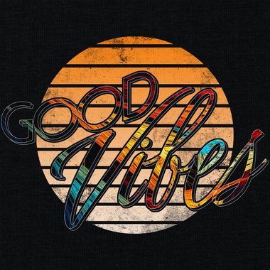 Damen T-Shirts & Hoodies - Good Vibes - Rundhals- & V-Ausschnitt dunkelblau-Rund S