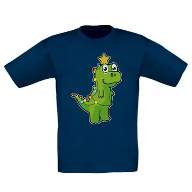 Kinder T-Shirt & Hoodie - Tree Rex - Witziges, ses Weihnachts-Outfit dunkelblau-Hoodie 98-104