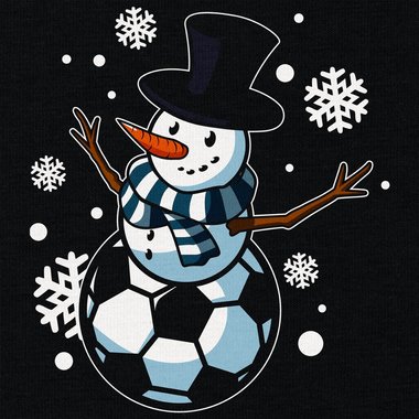 Kinder T-Shirt & Hoodie - Ballmann- Der Fuball-Schneemann fr X-Mas-Fans! dunkelblau-Hoodie 98-104