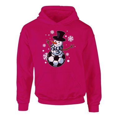 Kinder T-Shirt & Hoodie - Ballmann- Der Fuball-Schneemann fr X-Mas-Fans! dunkelblau-Hoodie 98-104