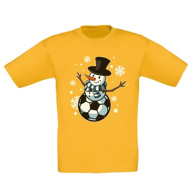 Kinder T-Shirt & Hoodie - Ballmann- Der Fuball-Schneemann fr X-Mas-Fans! dunkelblau-Hoodie 98-104