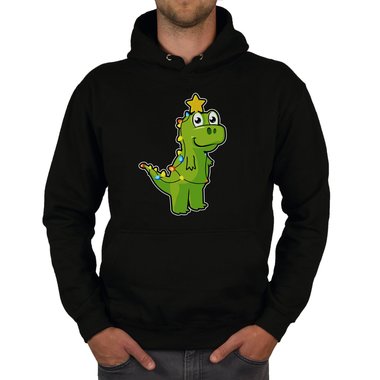 Herren T-Shirt & Hoodie - Tree Rex - Der Lichterketten-Dino dunkelgrau-Hoodie XS