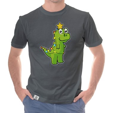 Herren T-Shirt & Hoodie - Tree Rex - Der Lichterketten-Dino dunkelgrau-Hoodie XS