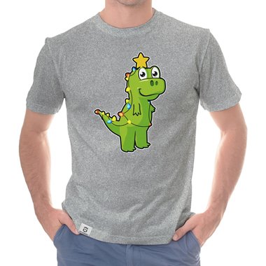 Herren T-Shirt & Hoodie - Tree Rex - Der Lichterketten-Dino dunkelgrau-Hoodie XS