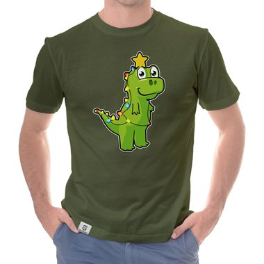 Herren T-Shirt & Hoodie - Tree Rex - Der Lichterketten-Dino dunkelgrau-Hoodie XS