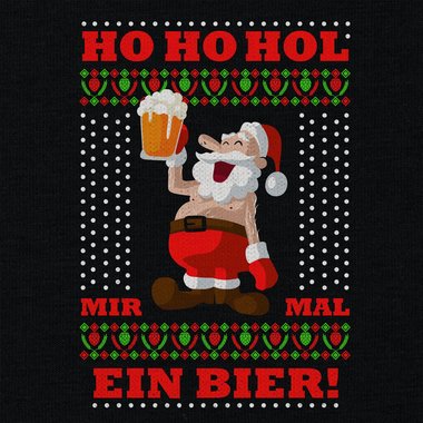 Herren Hoodie & T-Shirt - Ho Ho Hol mir mal ein Bier - Weihnachts-Fun-Design trkis-T-Shirt XXXL