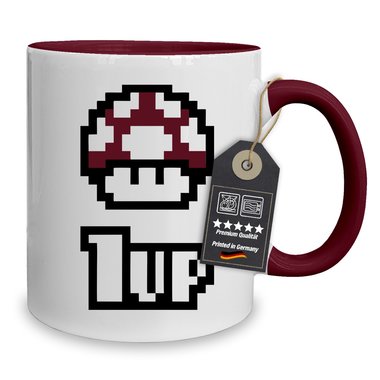 Kaffeebecher - Tasse - Super Pilz - Toad 1 UP - Gaming Motiv