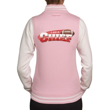 Damen College Jacke - American Football Team-Kollektion rosa-Chief-Kansas XS