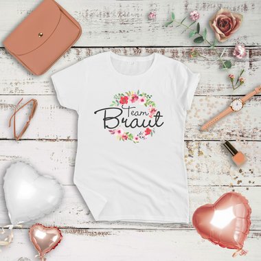 JGA Damen T-Shirt - Braut & Team Braut - Fr den gesamten Junggesellinnenabschied dunkelblau-Braut S