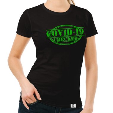 Herren und Damen Fun-Shirts - Covid-19 checked - Gegen den Virus