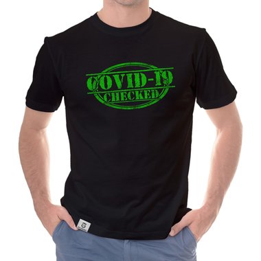 Herren und Damen Fun-Shirts - Covid-19 checked - Gegen den Virus