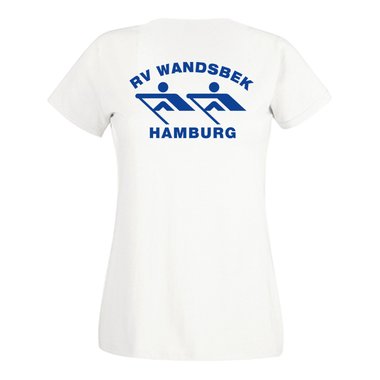 Damen T-Shirt RV Wandsbek S V-Ausschnitt Wei Ja