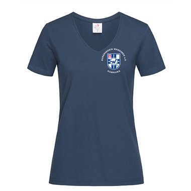 Damen T-Shirt RV Wandsbek S V-Ausschnitt Wei Ja