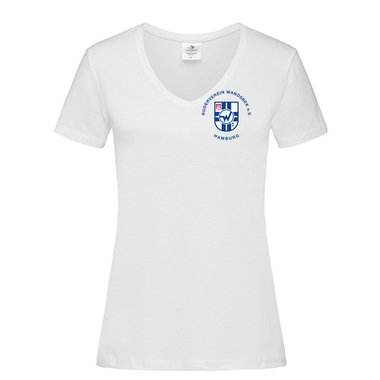 Damen T-Shirt RV Wandsbek S V-Ausschnitt Wei Ja