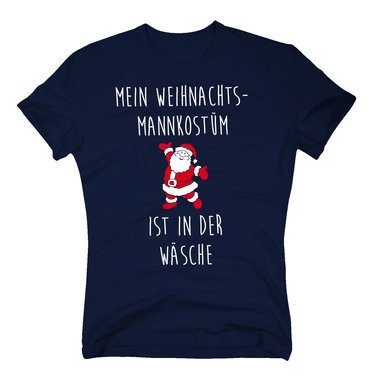 T-Shirt Mein Weihnachtsmannkostm ist in der Wsche schwarz-weiss XXXL