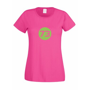 Damen T-Shirt 73 The Big Bang Theory fuchsia-apfelgruen L