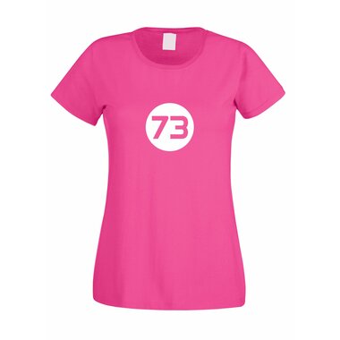 Damen T-Shirt 73 The Big Bang Theory fuchsia-apfelgruen L