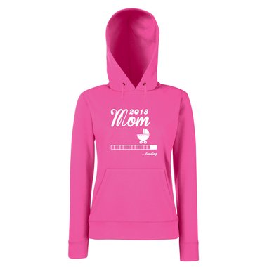 Damen Hoodie - Mom 2018 ...loading grau-fuchsia M