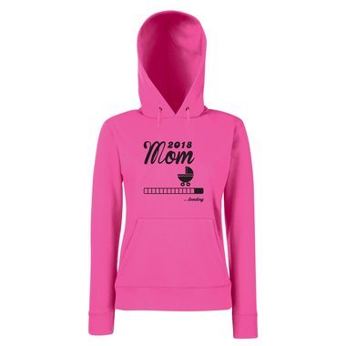 Damen Hoodie - Mom 2018 ...loading grau-fuchsia M