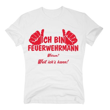 T-Shirt Ich bin Feuerwehrmann, weil ichs kann schwarz-gold XL