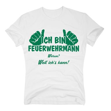 T-Shirt Ich bin Feuerwehrmann, weil ichs kann schwarz-gold XL