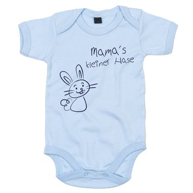 Baby Body - Mamas kleiner hase weiss-cyan 68-80