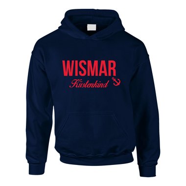 Kinder Hoodie Wismar Kstenkind schwarz-weiss 98-104