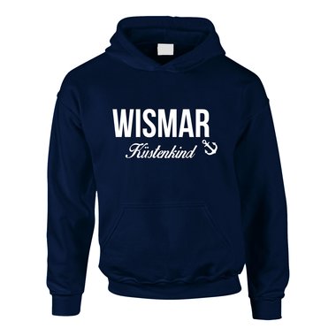 Kinder Hoodie Wismar Kstenkind schwarz-weiss 98-104