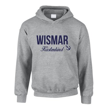 Kinder Hoodie Wismar Kstenkind schwarz-weiss 98-104