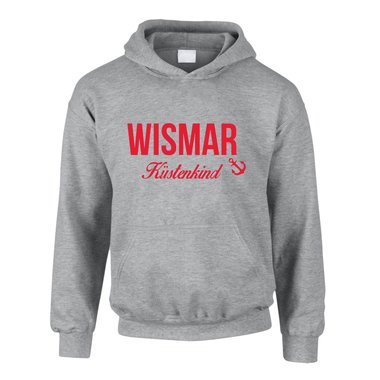 Kinder Hoodie Wismar Kstenkind schwarz-weiss 98-104