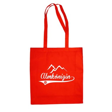 Baumwolltasche Jutebeutel Almknigin ski blau