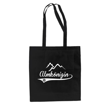 Baumwolltasche Jutebeutel Almknigin ski blau