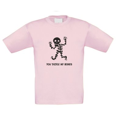 Kinder T-Shirt - You Tickle My Bones dunkelblau-weiss 110-116