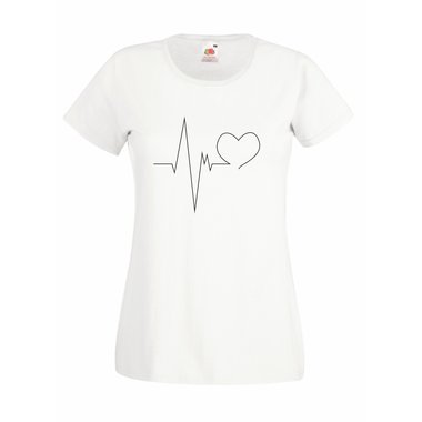 Cooles Damen T-Shirt mit Herzschlag | Shirt Department
