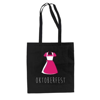 Baumwolltasche Jutebeutel Dirndl Oktoberfest blau