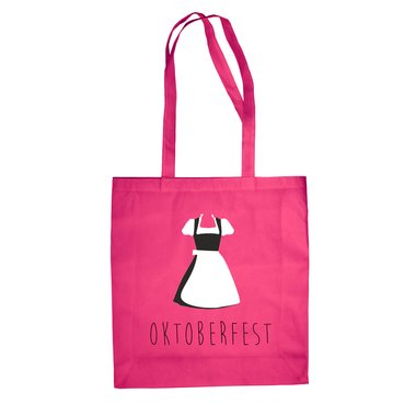 Baumwolltasche Jutebeutel Dirndl Oktoberfest blau