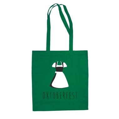 Baumwolltasche Jutebeutel Dirndl Oktoberfest blau