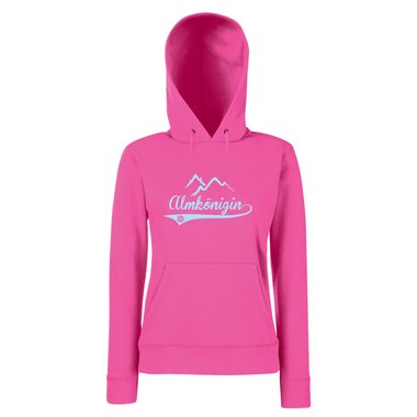 Damen Hoodie - Almknigin fuchsia-himmelblau L