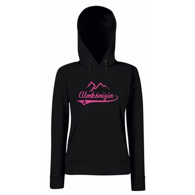 Damen Hoodie - Almknigin fuchsia-himmelblau L