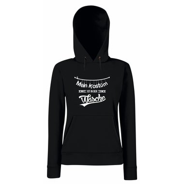 Damen Hoodie - Mein Kostm ist in der Wsche schwarz-weiss L