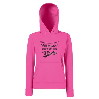 Damen Hoodie - Mein Kostm ist in der Wsche schwarz-weiss L