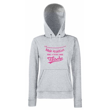 Damen Hoodie - Mein Kostm ist in der Wsche schwarz-weiss L