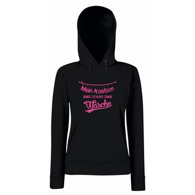 Damen Hoodie - Mein Kostm ist in der Wsche schwarz-weiss L