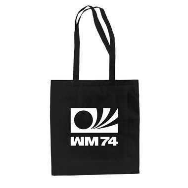 Baumwolltasche Jutebeutel - Fuball WM 74 schwarz-weiss