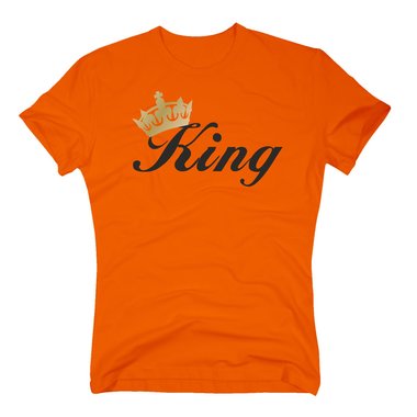 Herren T-Shirt - King orange S